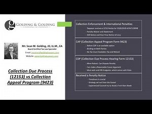 CDP 12153 vs CAP 9423 - Comparing Collection Due Process and Collection Appeal Program Hearing Forms