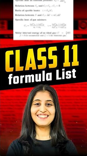🔥 Class 11th Formula list for MHT CET 2026 #mhtcet2026 #mhtcetpreparation #class11 #chemistrynotes