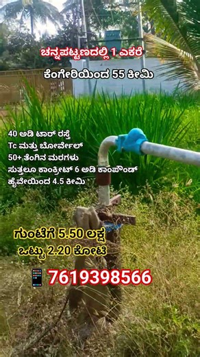 1 Acer Prime Coconut Farm lans for sale at Channapatna 📱7619398566