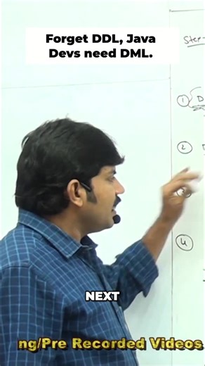 Durga Jobs on Instagram: "DQL, DML are vital for Java devs. DBAs handle DDL, but we insert, update, delete. Master insert, delete, update! #JavaDeveloper #DQL #DML #Database #SQL #CodingTips #Java"