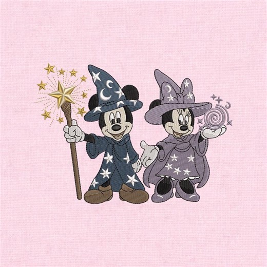 Disney Wizard Mouse Embroidery Design Magic Cartoon Character Machine Stitch File - Etsy