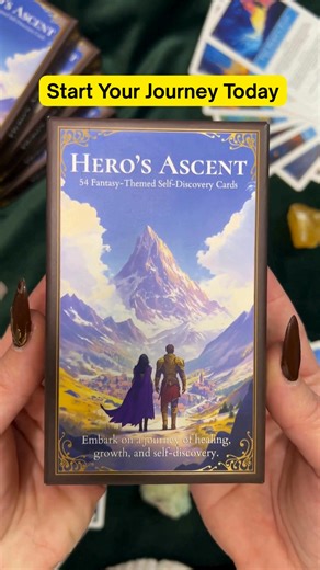 ⚔️ You don’t need to have all the answers. You just need a starting point, and a little courage to take the next step. Hero’s Ascent was created for the in-between moments, when life feels messy, uncertain, or overwhelming. Each card features: 👉 A fantasy-themed lesson for reflection 👉 A therapy-inspired activity to take action 👉 A powerful affirmation to ground and uplift you Crafted by a mental health professional, this deck helps you reconnect with your inner self, build confidence, and be