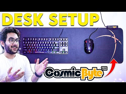 RGB Desk Setup | Gaming Keyboard, Mouse & Mousepad Ft. Cosmic Byte