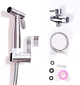 Handheld Stainless Steel Cloth Diaper Sprayer，Bidet Toilet Sprayer,Toilet Water Sprayer, Bidet for Toilet, Bidet Attachment Set