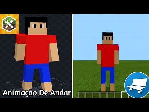 Como Fazer Animação De Andar Usando addons maker e blockbench
