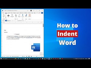 How to Indent on Microsoft Word