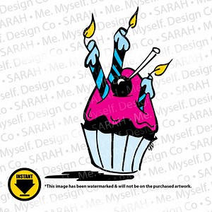 Birthday Cupcake (digital SVG Download) - Etsy Australia