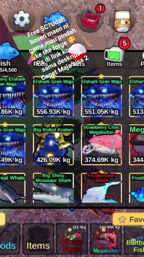 Secret gratis,bosen parah maen ni game #fishing #fishitroblox