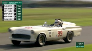 Let us introduce you to the one and only #Ford Thunderbird 'Battlebird'! Equipped with a thunderous 7.0-litre V8, this extremely mobile battering ram with drum brakes was absolutely flying in the hands of Romain Dumas during practice for the Freddie March Memorial Trophy at the 2025 #GoodwoodRevival, and ultimately set the fourth fastest time of the session. Did you catch a glimpse of this beast while sat trackside? | The Goodwood Revival