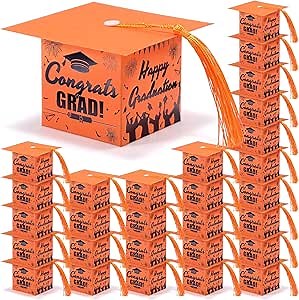 COTOPHER 36 Pack Mini Graduation Cap Gift Boxes with Tassel, Class of 2026 Graduation Candy Boxes Centerpieces for Tables Party Decorations, Small Treat Chocolate Box Graduate Favors Supplies