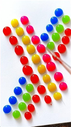 Glossy Drop Symphony | Oddly Satisfying Art #shortvideo #funny #art