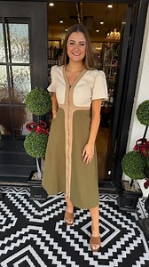 3.6K views · 22 reactions | Elegance meets perfection with the Ruth Colorblock Dress. 﫶 It is so flattering & will definitely elevate your style! https://vineonmainstreet.com/products/ruth-colorblock-dress-black?variant=43425564983343 | Vine on Main | Facebook