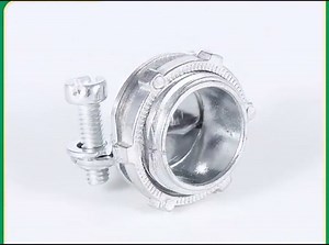 12 Pack 1/2 Inch Clamp Type Cable Connectors with Silver Zinc Plating, Designed for Metallic Conduit to Secure and Protect Electrical Wires and Cables in Electrical Boxes