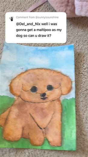 Drawing a Maltipoo!!! #foryou #maltipoo #paint #art