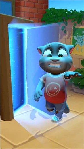 Tom Opened the Door… ALIEN?! 😱👽#talkingtom #funnyshorts #cartoon #shorts #viral