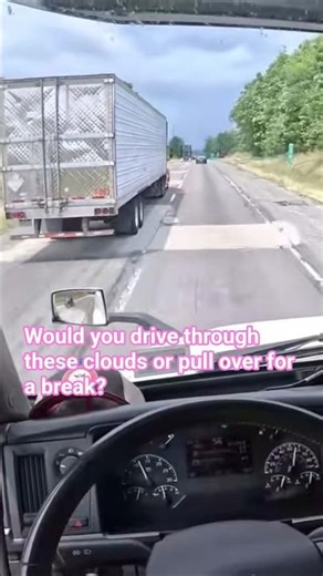 4K POV Truck Driving USA | Overtaking Trucks Before the Storm | Relaxing Road Vibes #shorts