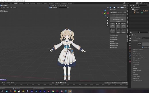在Blender里为MMD模型添加物理_头发篇-Blender Cloth physics to your MMD models_Hair