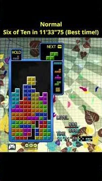 TGM4: Normal Six of Ten in 11'33"75 #tgm_series #tgm4 #tetris #gaming #20g