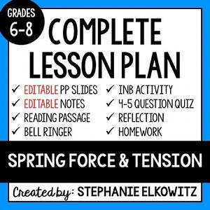 Spring Force and Tension Lesson | Printable & Digital