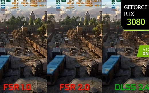 FSR 2.0和DLSS 2.4对比测试（消逝的光芒2）
