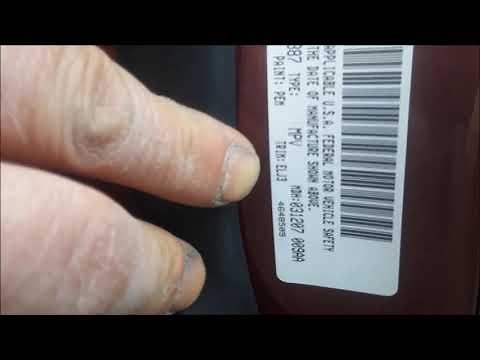 Jeep Grand Cherokee Paint Code Location