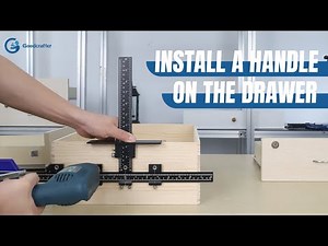 Positioning the drill guide--locator drill guide--Cabinet hardware installation tool--Punch locator