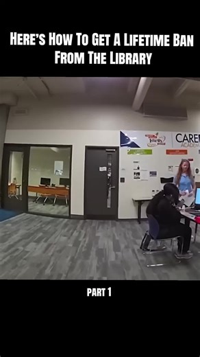 Here’s How To Get A Lifetime Ban From The Library #crime #copstiktok #copsontiktok #reaction #cops