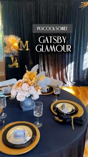 Peacock Soirée | Gatsby-Inspired Milestone Birthday Party Ideas