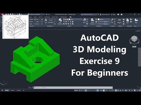 AutoCAD 3D Modeling - Exercise 9 - For Beginners