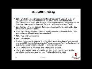MEC 410 Course Overview Summer 2021