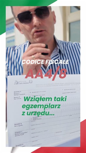 Codice fiscale możecie uzyskać na kilka sposobów ale najlepszym jest osobista wizyta w Agenzia 😄 🇮🇹