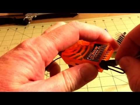 Bind a Hobby King OrangeRX RX800 8Ch DSMX receiver to a Spektrum DX8 radio
