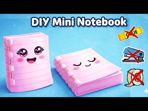 How to make mini notebook at home / No glue Cute paper craft / origami / how to make / art and craft