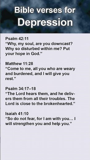 Bible Verses for Depression | Find Hope, Peace & Strength in God