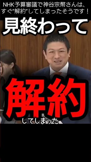 【NHK予算審議で】すぐ解約してしまう神谷代表【国会審議切り抜き】#ディズニープラス