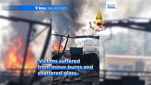 Rome petrol station explosion injures 25, damages buildings and vehicles