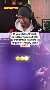 14 years later Afrojack, David Guetta & Sia finally Performing Titanium together - History Made 🥹❤️🔥 #davidguetta #sia #afrojack #ultramusicfestival #dancemusic #electronicmusicfestival #dj #party #reaction | GL0BAL