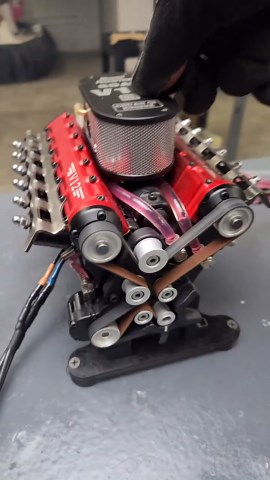 Warped on Instagram: "This Mini V12 engine is about to get a torture test..$4000 for this thing but it's sick!!, first time in 6 months that I'm getting excited about something lol. Haven't even got it strapped to the dyno yet and it's not looking good for this mini V12. #engine #miniature #rc #rccars #mini #v12 #enginesound"