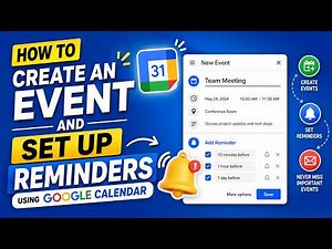 How to create events and set up reminders using Google Calendar
