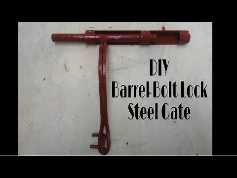 DIY Barrel Bolt Lock Steel Gate | How To Make lock Steel Gate