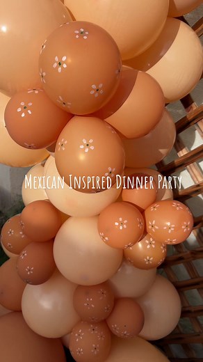 Mexican Themed Dinner Party Ideas with Beautiful Balloon Garlands