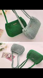 A cute crochet net bag #crochet #pattern | Nudang Nampimol