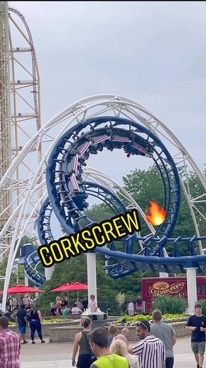 Thrilling Corkscrew Rollercoaster Ride at Cedar Point