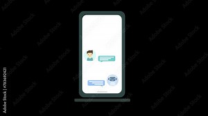 boy chat with AI robot at mobile phone