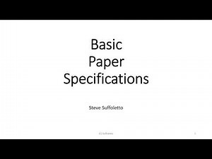 Basic Paper Specifications