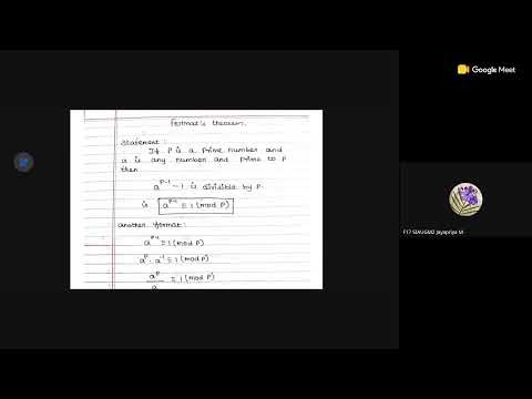 UT1- ALGEBRA & TRIGONOMETRY - Fermat,Wilsons, Lagrange's Theorm- UG TRB Maths 2