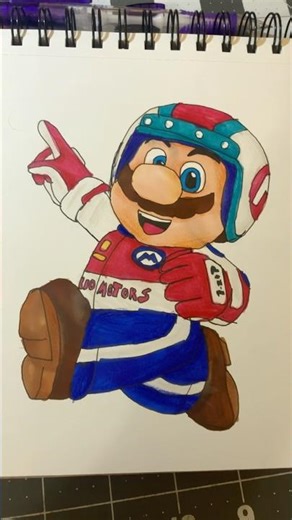Drawing Mario Pro Racer from mario kart world!! #mariokartworld #gaming #mario #art #fypシ #drawing