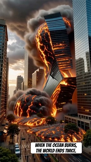 Tsunami of Fire Destroys the World’s Last City 🌊🔥#ai #tsunami