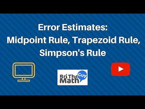 Error Estimates (Midpoint Rule, Trapezoid Rule, Simpson's Rule)