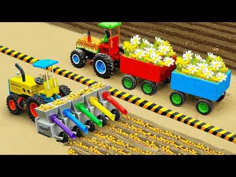 DIY Tractor Making Advanced Seed Drill Machine | Mini Farm Machines | HP Mini DIY Tractor
